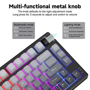 KG75 迷你游戏键盘 防泼溅 即插即用 RGB 多功能机械键盘 适合移动笔记本电脑使用 - Product Image 4