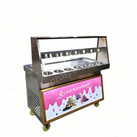 Nouvelle machine à crème glacée à 14 bacs, 3000W, avec boîte à lumière LED, garantie 1 an, pour les boutiques de desserts