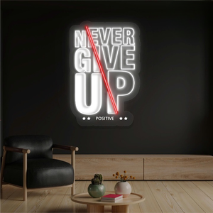 Never Give Up Led Enseigne au néon personnalisée murale suspendue LED Enseigne au néon personnalisée pour la décoration de fête d'anniversaire - Product Image 2