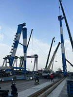 Grue portique conteneurisée sur rail de 45 tonnes avec cabine et télécommande, dotée d'un moteur et d'un engrenage à roulement