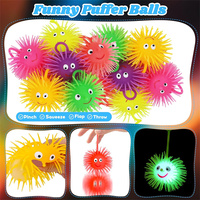 Hete Verkoop Led Puffer Ball Verlicht Feestartikelen Voor Kinderen Bulk Sensorische Bouncy Ball Goodie Bags Stuffers Prijzen Kinderen Pinata Fillers