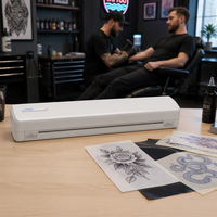 Imprimante à tatouage portable A4 HSPOS, machine à pochoirs sans encre, sans fil, pour les artistes tatoueurs, les salons de tatouage et les voyages