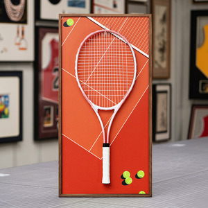 <span class=keywords><strong>Cadre</strong></span> <span class=keywords><strong>photo</strong></span> rectangulaire noir Ludaye, personnalisé, fait main, moderne, en métal et bois, simple, pour raquette <span class=keywords><strong>de</strong></span> tennis - Écologique et durable - Product Image 2