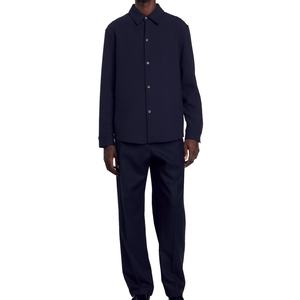 Trajes Azules al por Mayor para Otoño o Primavera, Conjuntos Masculinos de Alta Calidad, Ropa Casual para el Día a Día, Trajes Deportivos de Manga Larga y Pantalones para Hombre - Product Image 1