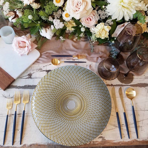 Nouvelles assiettes rondes en verre transparent, plateaux de service en verre, vente en gros pour la maison et la cuisine - Product Image 6
