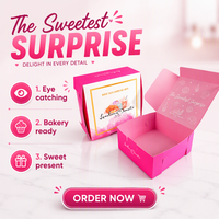 2025 nouvelle tendance de haute qualité rose beignets boîte impression personnalisée Cookie gâteau papier boîte couleurs emballage