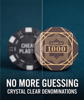 Jetons de poker en céramique personnalisés de 43 mm, écologiques et durables, avec ou sans valeur nominale, avec étui inclus