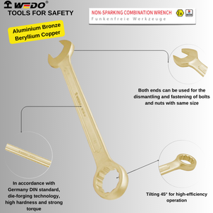 Wedo din3113 tiêu chuẩn không phát ra tia lửa nhôm đồng hoặc berili đồng kết hợp cờ lê - Product Image 4
