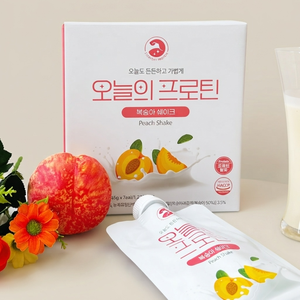 Korean Peach <b>Protein</b> Shake Powder with WPI High <b>Protein</b> Healthy Meal Replacement Breakfast Drink - Product Image 1