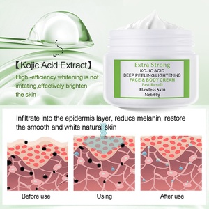 Etiqueta privada 60/100g personalizado Extra <span class=keywords><strong>fuerte</strong></span> Ácido Kójico 7 días aclaramiento blanqueamiento <span class=keywords><strong>Peeling</strong></span> crema facial corporal - Product Image 5