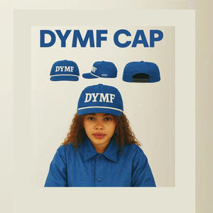 DYMF Five Panel Unstructured Men's Dad Hat Transpirable Flat Brim Woven Patch Camp Cap para deportes al aire libre Ciclismo Pesca Camp Cap - Product Image 1