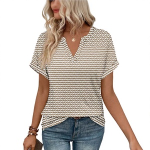 Women <b>T</b> <b>Shirt</b> Premium Cotton Casual Crew <b>Neck</b> Short Sleeve Fashion Top Wholesale Supplier Custom OEM Private Label Brand - Product Image 2