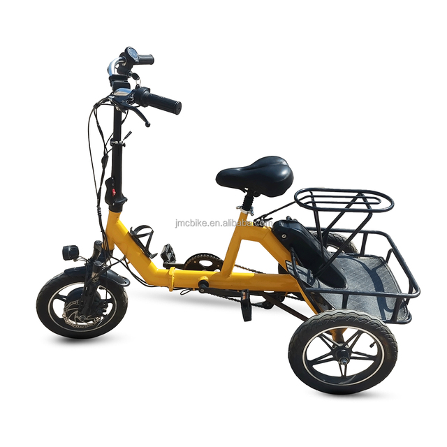 Ready for Sale 400W Aluminum Foldable Electric Cargo Bike 48V Adult Passenger Motorized Tricycle Open Body Type