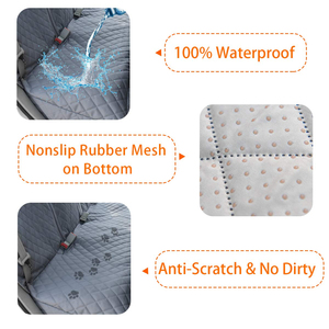 Hamac de chien étanche, lavable, antidérapant, protecteur de siège arrière, anti-rayures, pour voiture, camion, SUV - Product Image 3