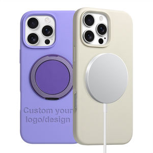 360 °   Coque en silicone liquide magnétique rotative pour <span class=keywords><strong>iPhone</strong></span> 17, anti-traces de doigts, compatible support voiture, antichoc, personnalisable - Product Image 3