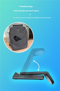 Estación de Carga Inalámbrica Magnética Plegable <span class=keywords><strong>5</strong></span> en 1, 15W, Carga Rápida USB-C, Reloj Despertador, Luz Nocturna RGB, <span class=keywords><strong>Cargador</strong></span> de Escritorio - Product Image 5