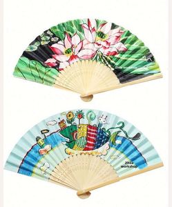 <b>Top</b>-ranking Suppliers Wholesale Custom Printed Logo Folding Bamboo Handfan Rib <b>Wedding</b> Wooden Hand Paper Fans - Product Image 4