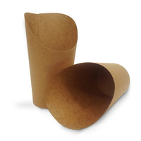 Gobelets à gaufres à emporter avec logo personnalisé, gobelets en papier kraft inclinés pour charcuterie