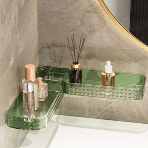 Estante de drenaje plegable para el hogar, estante de almacenamiento, estante de acabado de baño montado en la pared, plástico duradero para almacenamiento de artículos diversos - Product Image 3