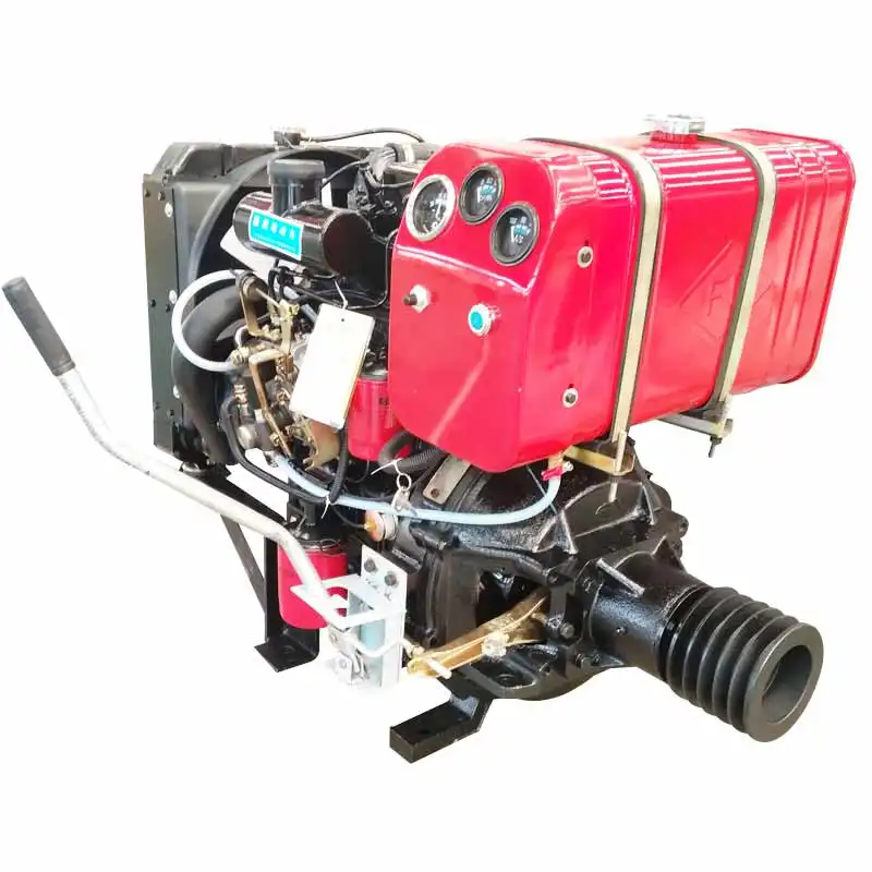 customized electric 2 cylinder 20 22 25 28 30 35 38hp clutch diesel engine with pulley for water pump Granulator and pulverizer