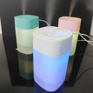 with ce rohs 400ml h2o air humidifier portable mini usb car ultrasonic cool mist humidifier home desktop 7 color led lights