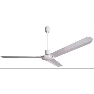 56 Inch Moderne Luchtkoeling Fan Fabriek Industriële Ventilator Wit Plafond Ventilator Met 3 Aluminium Blades, Inclusief Muur Controle