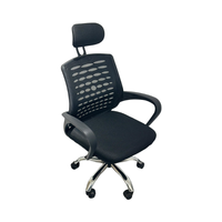 Chaise de bureau de direction moderne, confortable et robuste, en maille et en tissu, accoudoirs fixes en plastique, siège ergonomique réglable