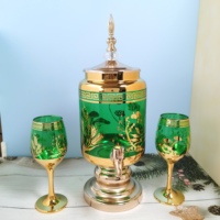 Ensemble de pichets en verre réutilisables de grande capacité, design européen fait à la main, couleur personnalisable, boîte cadeau pour les fêtes, jus, boissons