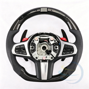 Volante Deportivo Personalizado Serie <span class=keywords><strong>G</strong></span> con Calefacción, LED y Fibra de Carbono para BMW G20 330i X3 G01 540i G30 M550i X5 G05 G80 M3 G82 M4 M240i G42 Lci - Product Image 4