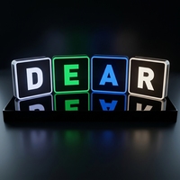 Lumière LED acrylique RGB lumineuse, logo personnalisé, enseigne alphabétique DIY pour la décoration de Noël, d'anniversaire, de bar, d'entreprise