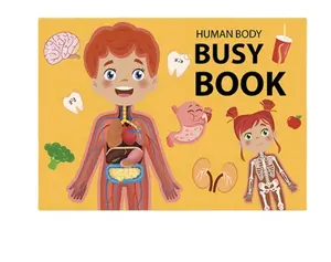 Montessori otizm duyusal oyuncaklar okul öncesi anaokulu öğrenme faaliyetleri bebekler için insan vücudu anatomisi meşgul kitap
