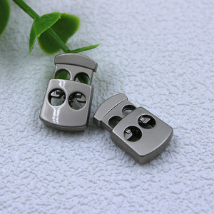 Hợp kim hai lỗ có thể điều chỉnh đàn hồi dây kim loại khóa cuối TOPE điều chỉnh cho quần áo dây chuỗi Stopper cho dây thừng dây rút may mặc - Product Image 4