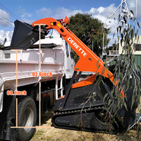 Derette V1000 avec moteur diesel Kubota 25Hp certifié CE&EPA Mini chargeuse sur pneus Chargeuse sur chenilles compacte