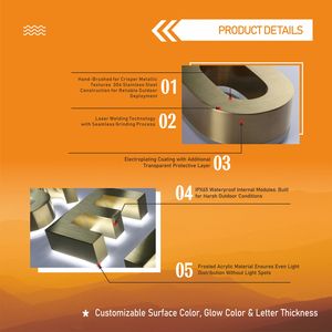 Enseigne Daco OEM/ODM personnalisée avec logo 3D rétroéclairé pour écoles et hôtels, publicité extérieure, éclairage <span class=keywords><strong>LED</strong></span>, étanche IP65, conception gratuite - Product Image 4