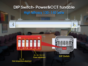 โคมไฟแอลอีดีแนวเส้นตรงกันน้ำ4ft กันน้ำ6000lm 40W อุปกรณ์ให้แสงสว่างในร้าน IP65คะแนน - Product Image 5