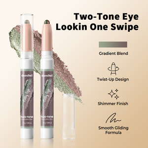 Danchel <span class=keywords><strong>Stick</strong></span> d'ombres <span class=keywords><strong>à</strong></span> paupières <span class=keywords><strong>bicolore</strong></span> pour des looks d'ombres <span class=keywords><strong>à</strong></span> paupières artisanaux, formule modulable, anti-bavures, couleur dégradée, fini scintillant 1,6g - Product Image 2