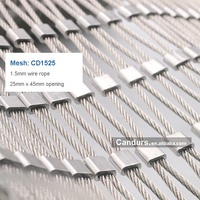 Kunden spezifisches flexibles SS 316 Ferrule Rope Mesh Edelstahl-Kabel netz