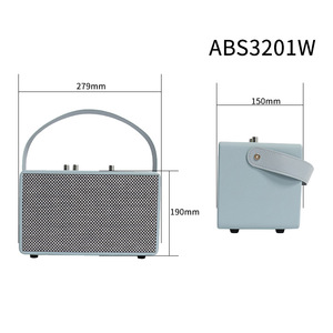 GENCE ABS3201W <span class=keywords><strong>Enceinte</strong></span> Karaoké Double <span class=keywords><strong>3</strong></span> Pouces ABS avec Sortie 5.0 15W2, Batterie Intégrée, Portable, Design Rétro, pour Extérieur, Lecture par Carte - Product Image 4
