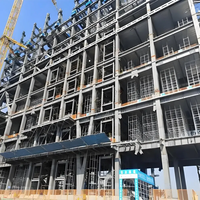 Bâtiment métallique à plusieurs étages, structure d'hôtel préfabriquée en acier avec installation sur site et services après-vente