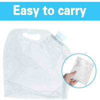 Portable Pliable Randonnée Camping En Plein Air En Plastique Vin Boire Bec Poche Sac 5l 5 Litres 10l 20l Récipient D'eau avec Poignée