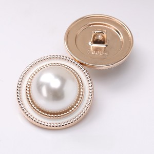 Vàng Bạc Kim Loại Kẽm Hợp Kim Pha Lê Rhinestone Biểu Tượng Tùy Chỉnh Ngọc Trai Chân Nút Nút Cho Phụ Nữ Quần Áo Phụ Nữ Quần Áo - Product Image 5