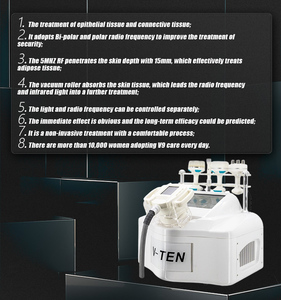Appareil de remodelage corporel 5 en 1 V9 de bureau : Lipo-massage, rouleaux sous vide, Cavi-RF, réduction de la cellulite et de la circonférence - Product Image 3