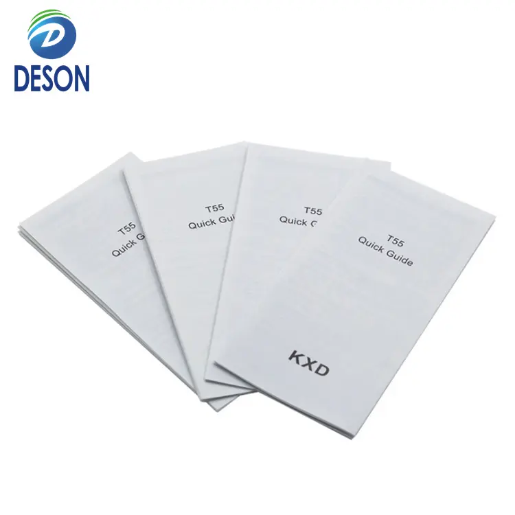 Deson özel baskı renkli Deluxe mat parlak broşür kağıt baskı katalog 3d boyutlu süreç talimat broşürü