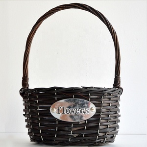 Giỏ Hoa Liễu Gai Trang Trí Mộc Mạc, Chậu Cây Dệt Nhỏ Với Lót Nhựa & Tay Cầm Chốt - Product Image 6