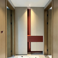 Meuble à chaussures au design moderne pour l'entrée, armoire à chaussures en bois sur mesure, meubles de salon pour villa et appartement