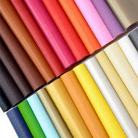 Feuilles de cuir synthétique PU colorées personnalisées pour la tapisserie, l'artisanat, les sacs, les chapeaux, la couture, le cuir artificiel, la fibre de cuir