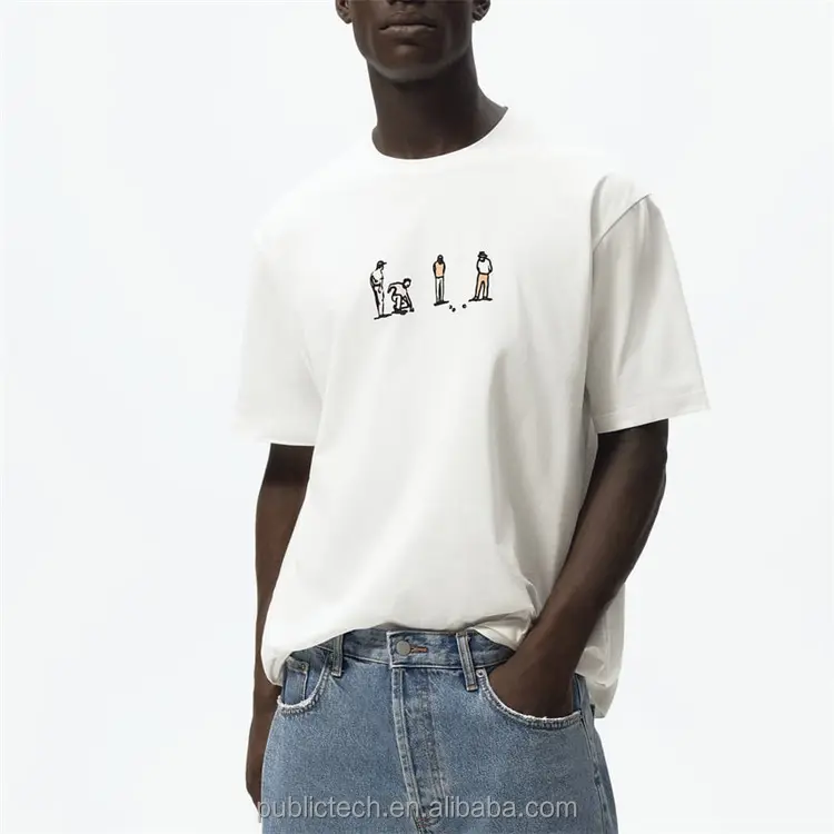 OEM Mens Designer Hip Hop Heavyweight Super 220gm Major Custom Graphic Logo T Shirt