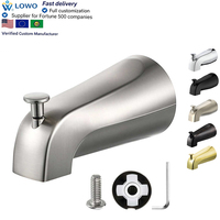 Robinet de baignoire cascade avec déviateur frontal, raccord en alliage de zinc 1/2 pouce, finition chromée, pour usage hôtelier, garantie 3 ans