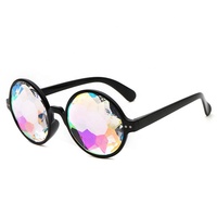 Lunettes de soleil unisexe à rivets arc-en-ciel, pas cher, personnalisé, mosaïque différente colorée, kaléidoscope, lunettes de fête