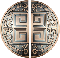 Manija de Puerta Grande de Diseño Moderno Semicircular, Estilo Antiguo Retro, para Hotel, Apartamento, Sala de Estar, Baño, Puerta de Vidrio